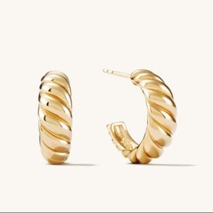 MEJURI Croissant Dome Hoops 🥐 (one earring needs repair)